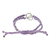 Beaded macrame bracelets, 'Circle Center' (pair) - Adjustable Lavender Macrame Bracelets (Pair) (image 2d) thumbail