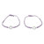 Beaded macrame bracelets, 'Circle Center' (pair) - Adjustable Lavender Macrame Bracelets (Pair) (image 2e) thumbail