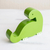 Wood phone stand, 'Dino in Lime' - Artisan Crafted Green Cell Phone Holder