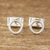 Sterling silver stud earrings, 'Circle Harmony' - Small Circular Sterling Silver Stud Earrings (image 2) thumbail