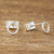 Sterling silver stud earrings, 'Circle Harmony' - Small Circular Sterling Silver Stud Earrings (image 2b) thumbail