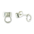 Sterling silver stud earrings, 'Circle Harmony' - Small Circular Sterling Silver Stud Earrings (image 2c) thumbail