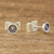 Sterling silver stud earrings, 'Modern Forms' - Small Round Sterling Silver Stud Earrings (image 2b) thumbail