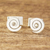 Sterling silver stud earrings, 'Where It's At' - Spiral Sterling Silver Stud Earrings (image 2) thumbail