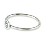 Sterling silver band ring, 'Modern Forms' - Modern Sterling Silver Circle Motif Ring