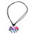 Halskette mit Anhänger aus Porzellan - Halskette mit Blumenanhänger aus Porzellan