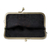Perlenbesetzte schwarze Clutch-Handtasche - Perlenbesetzte schwarze Clutch-Handtasche mit goldenem Rosenmotiv