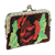 Beaded clutch handbag, 'A Crimson Rose' - Beaded Black Clutch Handbag with Crimson Rose Motif (image 2b) thumbail