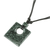 Jade pendant necklace, 'Sin Fin' - Guatemalan Natural Dark Green Jade Pendant Necklace (image 2b) thumbail