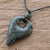 Jade-Anhänger-Halskette, „Gota Inversa“ – guatemaltekische natürliche dunkelgrüne Jade-Anhänger-Halskette