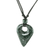 Collar colgante de jade, 'Gota Inversa' - Collar colgante de jade verde oscuro natural guatemalteco