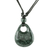 Jade pendant necklace, 'Gota de Lluvia' - Guatemalan Natural Dark Green Jade Pendant Necklace thumbail