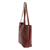 Leather tote bag, 'Exceptional' - Dark Brown And Gold Leather Tote Bag From El Salvador