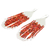 Beaded waterfall earrings, 'Scarlet Flags' - Long Handcrafted Glass Bead Earrings