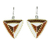 Beaded dangle earrings, 'Triangulation in Spice' - Beaded Triangular Dangle Earrings