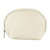 Leather cosmetics case, 'Luxe Life in Pale Beige' - Pale Beige Silk Lined Cosmetics Case (image 2a) thumbail