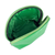 Leather cosmetics case, 'Luxe Life in Kelly Green' - Silk-Lined Green Leather Cosmetics Bag (image 2d) thumbail