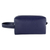 Leather toiletry case, 'Man of the World in Navy' - Men's Elegant Blue Leather Toiletry Case (image 2b) thumbail