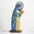 Wood sculpture, 'Love Eternal' - Virgin Mary and Jesus Wood Sculpture thumbail