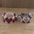 Beaded wristband friendship bracelets, 'Hearts on Parade' (pair) - Heart Motif Beaded Wristband Friendship Bracelets (Pair)