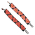 Perlenarmband-Freundschaftsarmbänder, (Paar) - Rosa und rote Freundschaftsarmbänder mit Herzmotiv und Perlen (Paar)