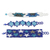 Beaded wristband friendship bracelets, 'Stars in Blue' (set of 3) - Star Themed Glass Beaded Friendship Bracelets (Set of 3)