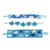 Beaded wristband friendship bracelets, 'Stars in Turquoise' (set of 3) - Turquoise Star Motif Beaded Friendship Bracelets (Set of 3)