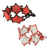 Perlenarmband-Freundschaftsarmbänder, (Paar) - Freundschaftsarmbänder aus roten Perlen mit Sternenmotiv (Paar)