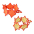 Perlenarmband-Freundschaftsarmbänder, (Paar) - Perlenbesetzte sternförmige Freundschaftsarmbänder in Orange (Paar)