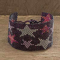 Featured review for Beaded wristband bracelet, Constellation in Grape