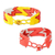 Beaded wristband friendship bracelets, 'Twin Stars in Peach' (pair) - Star Motif Wristband Friendship Bracelets in Peach (Pair)