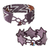 Perlenarmband-Freundschaftsarmbänder, (Paar) - Freundschaftsarmbänder aus violettem Perlenglas (Paar)