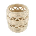Natural fiber basket, 'Zigzag' - Small Hand Woven Basket