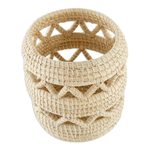 Natural fiber basket, 'Zigzag' - Small Hand Woven Basket