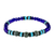 Agate beaded stretch bracelet, 'Bold Frontier' - Handmade Unisex Beaded Bracelet (image 2a) thumbail