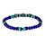 Agate beaded stretch bracelet, 'Bold Frontier' - Handmade Unisex Beaded Bracelet (image 2c) thumbail