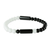 Onyx and crystal beaded stretch bracelet, 'Black and White Contrast' - Unisex Crystal and Black Onyx Stretch Bracelet (image 2b) thumbail