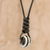 Unisex-Halskette mit Anhänger, „High Roller“ – schwarz-weiße Unisex-Halskette mit Anhänger