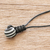 Unisex pendant necklace, 'High Roller' - Black and White Unisex Pendant Necklace (image 2b) thumbail