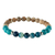 Multi-gemstone beaded stretch bracelet, 'Sand and Surf' - Unisex Multi-Gemstone Stretch Bracelet
