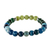 Multi-Edelstein-Perlen-Stretch-Armband, 'Costa Rican Colors' - Perlen Multigem Unisex-Stretch-Armband