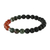 Carnelian and lava stone beaded stretch bracelet, 'Colors of Costa Rica' - Unisex Lava Stone and Gem Stretch Bracelet