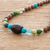Halskette mit Perlen aus Holz und mehreren Edelsteinen - Gemischte Perlenkette aus Costa Rica