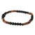 Onyx and coconut shell beaded stretch bracelet, 'Ancient Earth' - Coconut Shell and Onyx Bracelet (image 2b) thumbail