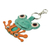 Leather key fob, 'Green Froggy' - Leather Frog Key Fob from Costa Rica (image 2b) thumbail