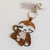 Leather key fob, 'Sly Sloth' - Key Fob of Brown Sloth in Leather (image 2) thumbail
