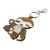 Leather key fob, 'Sly Sloth' - Key Fob of Brown Sloth in Leather (image 2b) thumbail