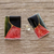 Ohrringe mit Knöpfen aus Harz, „Rosa Abstracta“ – Ohrstecker aus Sterlingsilber und Harz aus Zentralamerika