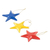 Wood ornaments, 'Primary Stars' (set of 3) - Hand Painted Wood Star Ornaments (Set of 3) (image 2b) thumbail