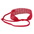 Cotton macrame headband, 'Scarlet Web' - Handmade Red Cotton Macrame Headband